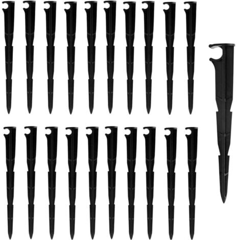 Lot de 50 supports pour tuyaux d'irrigation goutte à goutte de 4/7 mm pour potagers, outils de jardinage et systèmes d'arrosage automatique - AquaForge
