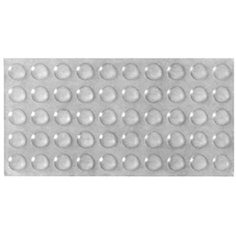 Lot de 50 tampons amortisseurs adhésifs pour porte de placard - en caoutchouc, 10 mm, Transparent