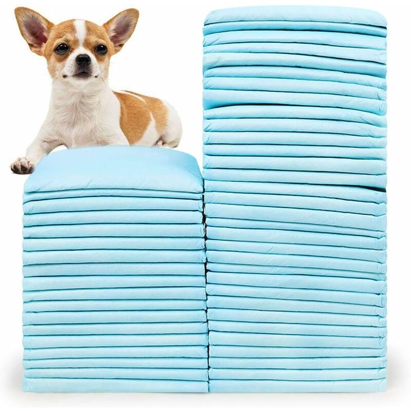 Lot de 50 Tapis Educateurs pour Apprentissage de la propreté pour Chien et Chat (45x60cm,50 Pack)