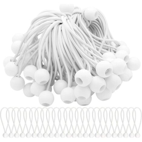 Lot de 50 tendeurs à Boucle Longue Tendeur Elastique pour chapiteaux, tentes, bannières et bâches