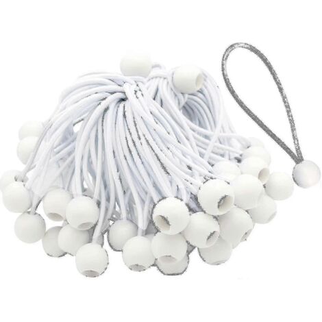 Lot de 50 tendeurs élastiques à boucle longue pour chapiteaux, tentes, banderoles et bâches
