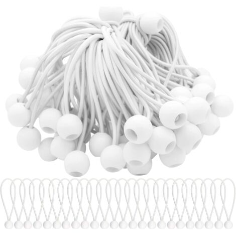 Lot de 50 tendeurs élastiques à boucle longue pour chapiteaux - tentes - bannières et bâches