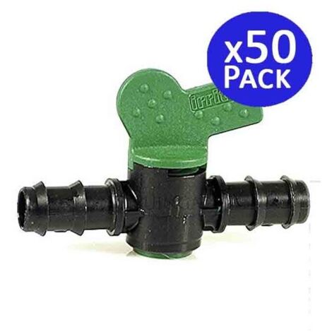 Lot de 50 Vanne Commutation d'Irrigation, Robinet d'arrosage goutte à goutte 20mm, valve 20 mm