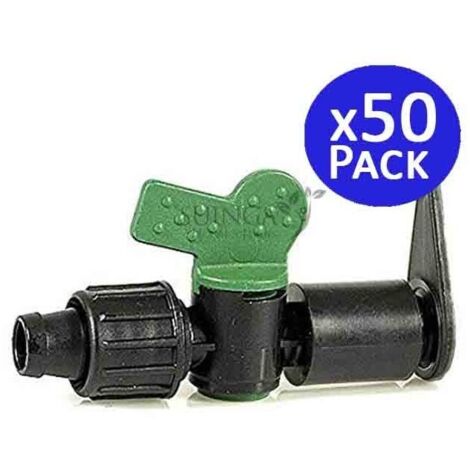 Lot de 50 Vanne Tape Layflat pour gaine agricole 16mm pour système d'arrosage