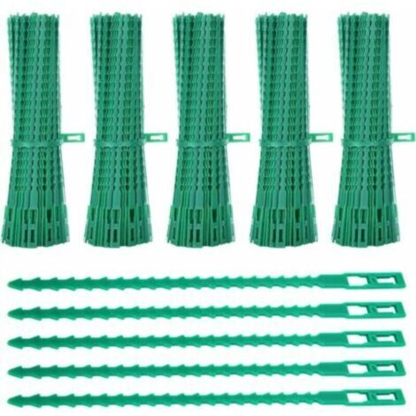 Lot de 500 attaches de plantes 17cm – Attaches réglables en plastique – Pour soutenir tomates et concombres – Réutilisables et flexibles