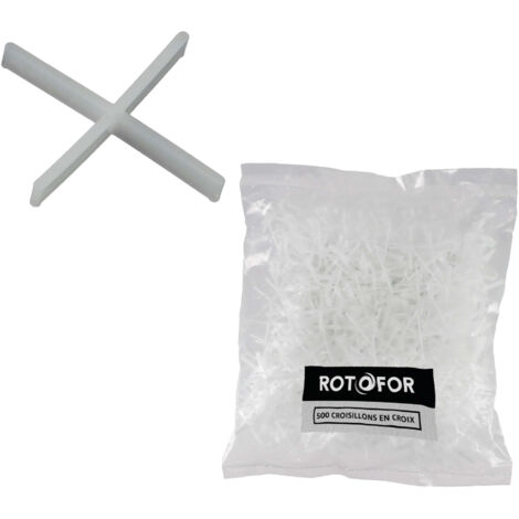 Lot de 500 croisillons en croix pour joints de carrelage et faïence - 2 mm