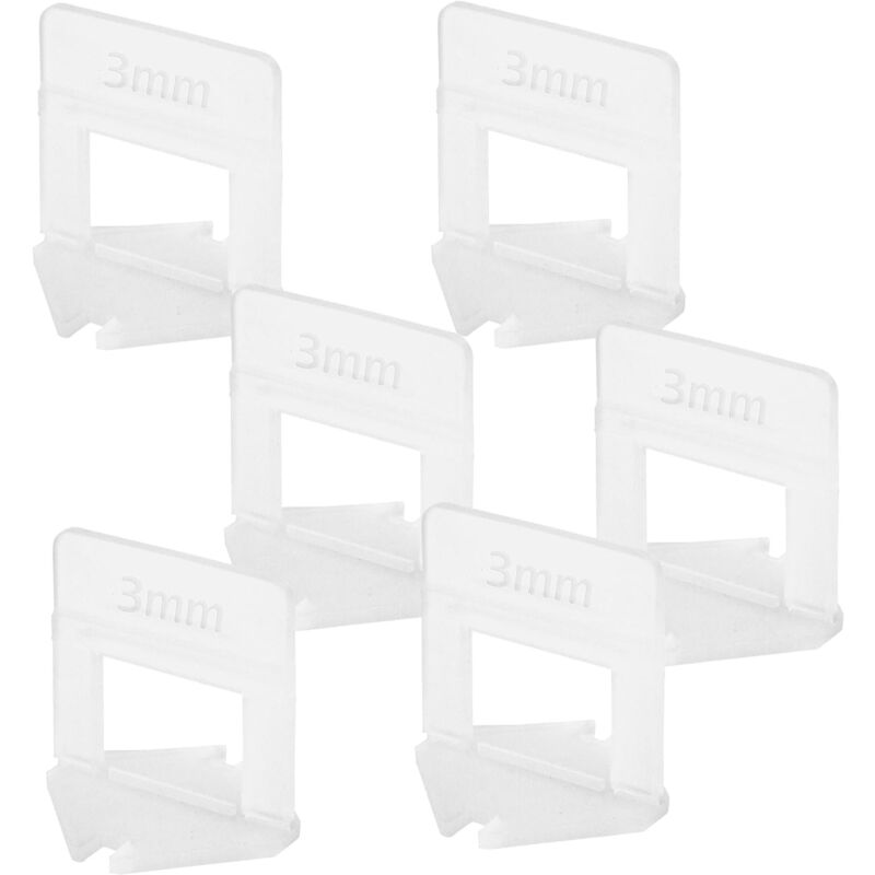 Lot de 500 languettes de nivellement 3mm pour aider à la pose de carrelage 1 à 4 mm, transparent