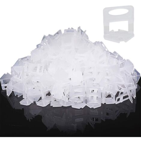 Lot de 500 languettes de nivellement pour Aide à la pose de carreaux bandes de traction 3 mm largeur du joint, carreaux hauteur 3-15mm Système de nivellement des carreaux