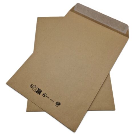 Lot de 500 Pochettes C4 229 x 324 mm sans fenêtre Kraft 90 gr