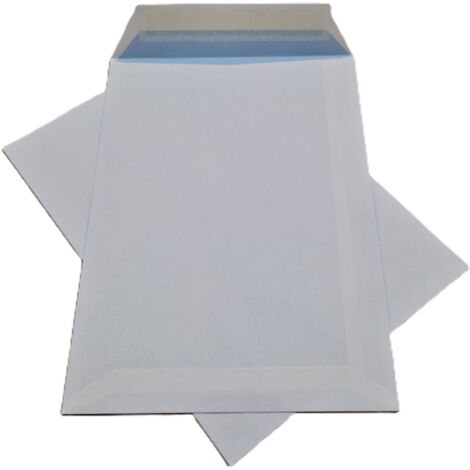 Lot de 500 Pochettes C5 162 x 229 mm sans fenêtre Blanches 90 gr