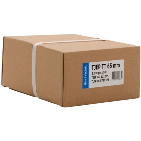 Lot de 5000 clous à parquet 65 mm – Tête T – Finition galvanisée pour cloueur TT-65 – Applications robustes et durables – Tjep