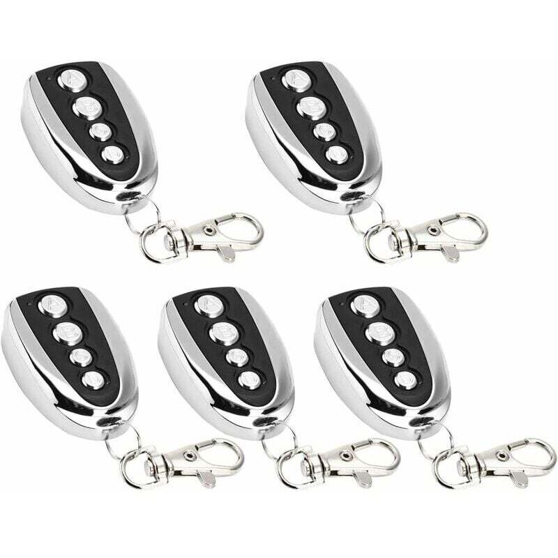Lot de 5/10 ouvre-porte de garage électrique à télécommande, 433 MHz pour clonage de portail, de garage, de clonage électrique universel (5 pièces)-