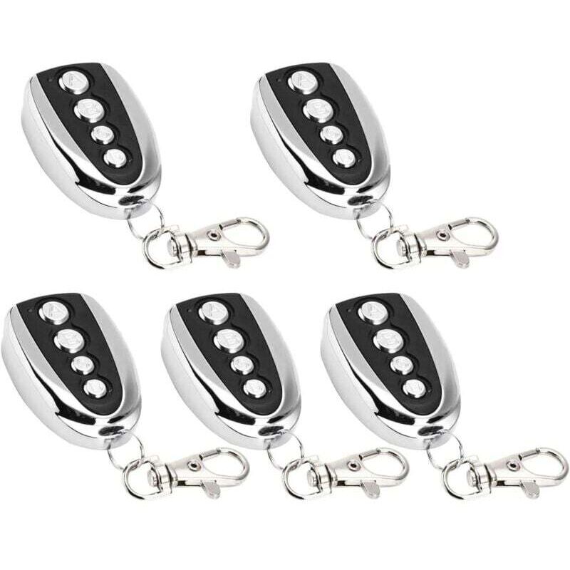 Lot de 5/10 ouvre-porte de garage électrique à télécommande, 433 MHz pour clonage de portail, de garage, de clonage électrique universel (5