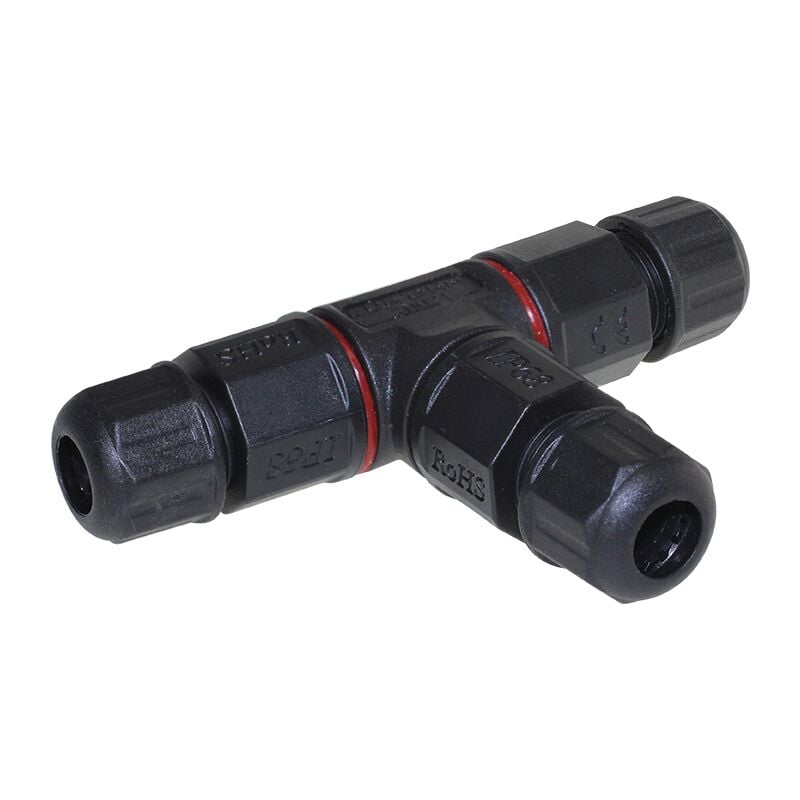 Lot de 5 connecteurs étanche IP68 En T - 3G0,75mm² à 3G1,5mm²