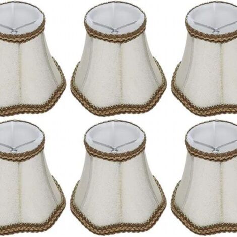 Lot de 6 abat-jour pour lustre, abat-jour pour lampe de table, abat-jour en tissu, abat-jour minimalistes pour lustre.