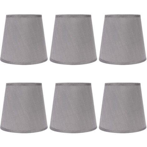 Lot de 6 abat-jour simples en tissu moderne pour lustre ou applique murale à vis E14