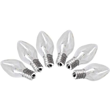 Lot de 6 Ampoules de la Lampe de Sel de l'HimalayaE12, 15 Watt pour Le décor de l'éclairage de la Chambre 220-240V