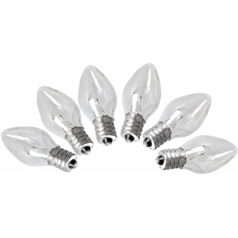 Lot de 6 Ampoules de la Lampe de Sel de l'HimalayaE12, 15 Watt pour Le décor de l'éclairage de la Chambre 220-240V