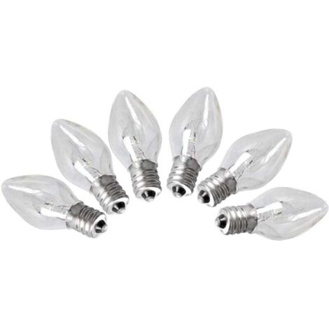 Lot de 6 ampoules de lampe de sel de l'Himalaya E12 15 watts pour éclairage décoratif, 220-240 V