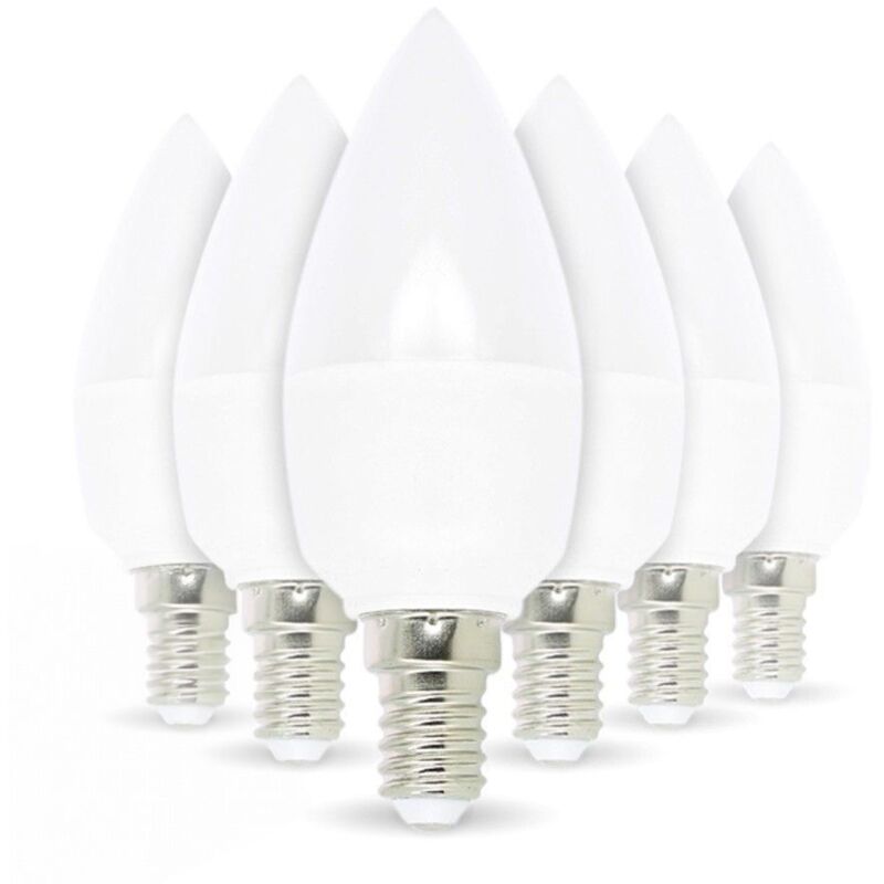 Lot de 6 ampoules led E14 5.5W eq 40W Blanc naturel