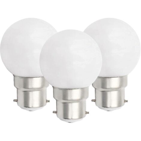 Lot de 6 ampoules LED B22 3W en forme de balle de golf, culot à baïonnette B22, petite ampoule globe, lumière incandescente dimmable [DB]-AquaForge