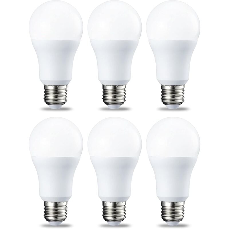 Ersandy - Lot de 6 ampoules led Culot Edison à vis E27 10 w Blanc froid Intensité non variable