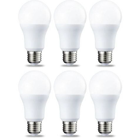 Lot de 6 ampoules LED Culot Edison à vis E27 10 W Blanc froid Intensité non variabledengyank