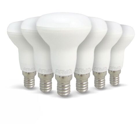 Lot de 6 ampoules LED E14 R50 5W Eq 50W  Température de Couleur: Blanc chaud 2700K