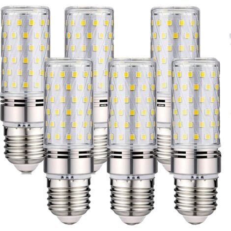 HOUHENCE Lot de 6 ampoules LED E27 -16 W Blanc froid 6000 K 1600 lm (équivalent à une ampoule halogène de 150 W) AC 200-240 V, non dimmable, grand culot à visser E27 LED, angle de faisceau 360°