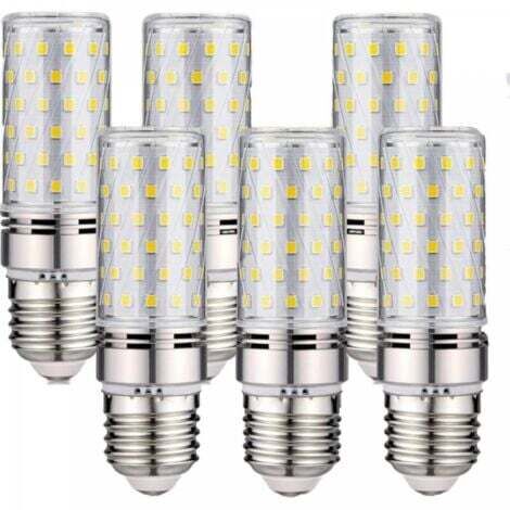Lot de 6 ampoules LED E27 -16 W Blanc froid 6000 K 1600 lm (équivalent à une ampoule halogène de 150 W) AC 200-240 V, non dimmable, grand culot à visser E27 LED, angle de faisceau 360°
