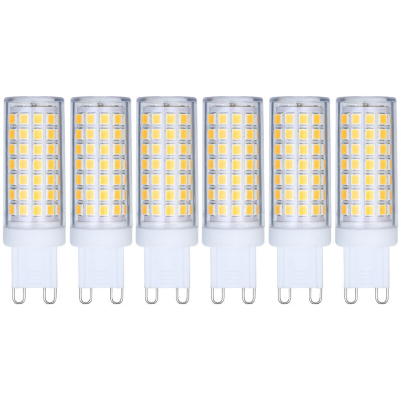 Lot de 6 ampoules LED G9 5W 6000K , 360° non dimmable , AC220,240V