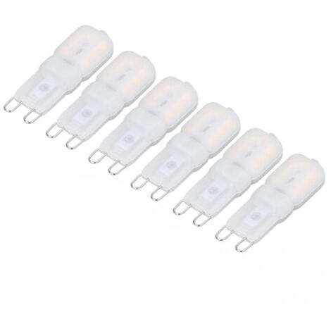 Lot de 6 ampoules LED G9 à intensité variable 3W, économie d'énergie, éclairage à 360° pour plafonniers et luminaires de plafond, blanc chaud, 220-240V-AquaForge