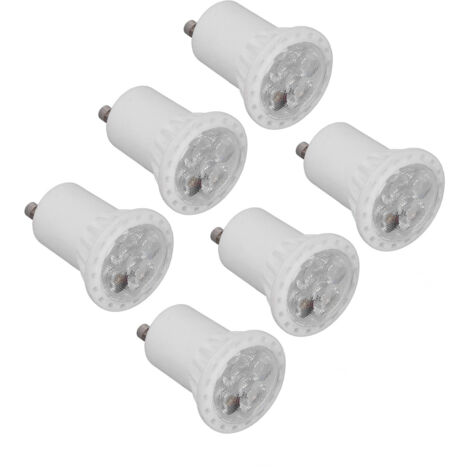 Lot de 6 ampoules LED MR11 en céramique 4 W 360 lm sans UV, angle de diffusion de 120°, culot GU10, éclairage domestique, 220 V CA, lumière blanc chaud 3000 K-AquaForge