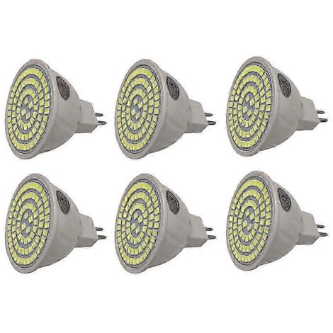 Lot de 6 ampoules LED MR16 8W, spots encastrés, lumière du jour, économie d'énergie (blanc chaud)-AquaForge