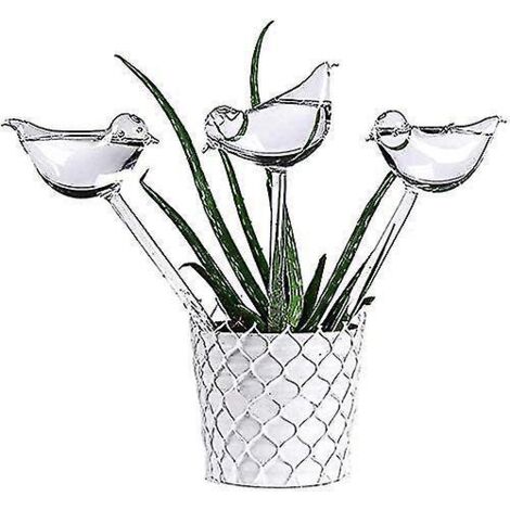 Lot de 6 arroseurs automatiques pour plantes d'intérieur et d'extérieur, avec piquets en plastique et globes d'arrosage automatiques.