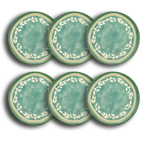 Lot de 6 assiettes à dessert en faience 21cm, CAPRIA