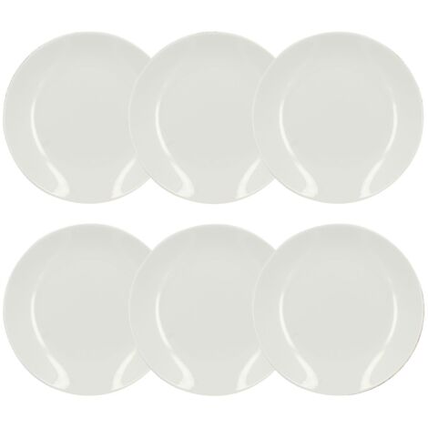 Lot de 6 assiettes à dessert en porcelaine 21cm, METROPOLITAN