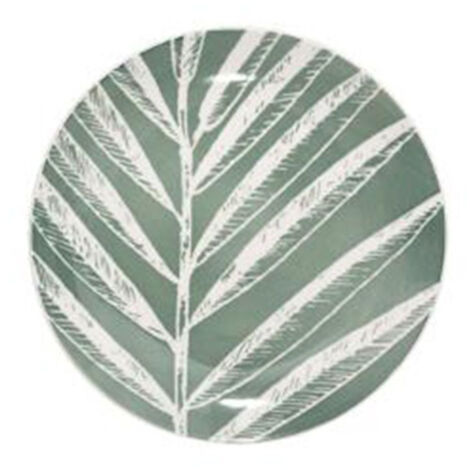 Lot de 6 Assiettes à Dessert "Green Harmony" 19cm Vert