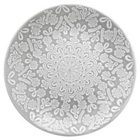 Lot de 6 Assiettes à Dessert "Hacienda" 22cm Gris