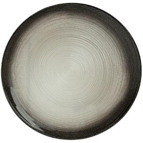 Lot de 6 Assiettes à Dessert "Jem" 21cm Noir & Argent