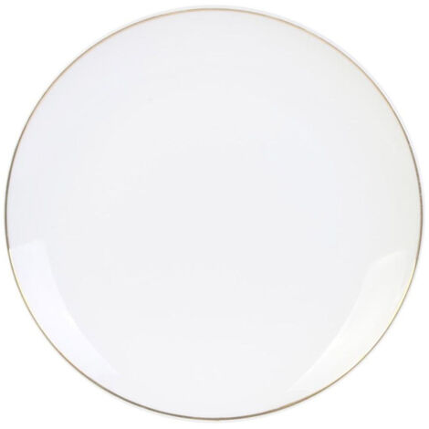 Lot de 6 Assiettes à Dessert "Liseré" 20cm Blanc