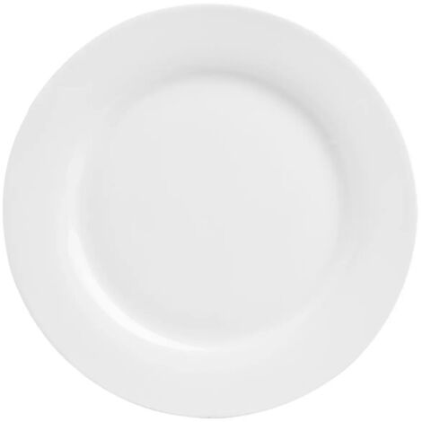 Lot de 6 Assiettes à Dessert "Ronde" 20cm Blanc
