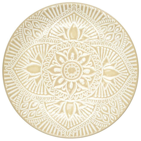 Lot de 6 Assiettes à Dessert "Sahara" 19cm Beige