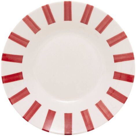 Lot de 6 assiettes creuse Cheri rouge D20,2xH4cm - Atmosphera créateur d'intérieur