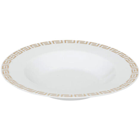 Lot de 6 Assiettes Creuses "Aya" 22cm Blanc