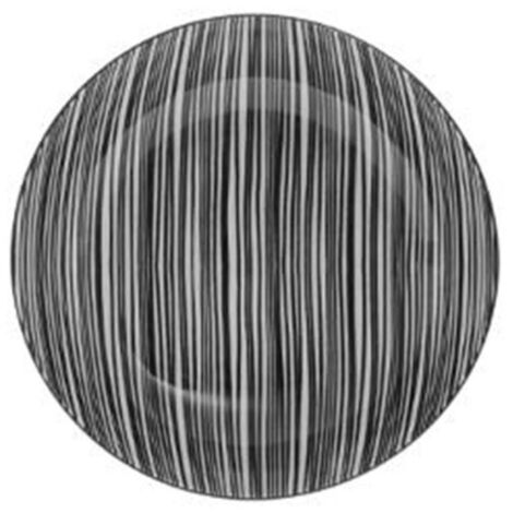 Lot de 6 Assiettes Creuses "Bohemia Zèbre" 20cm Noir