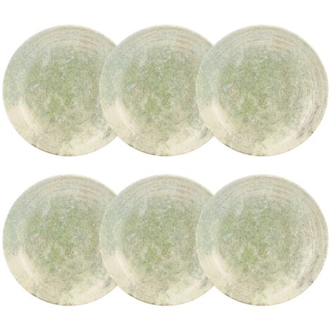 Lot de 6 assiettes creuses en porcelaine 21cm, NATURA