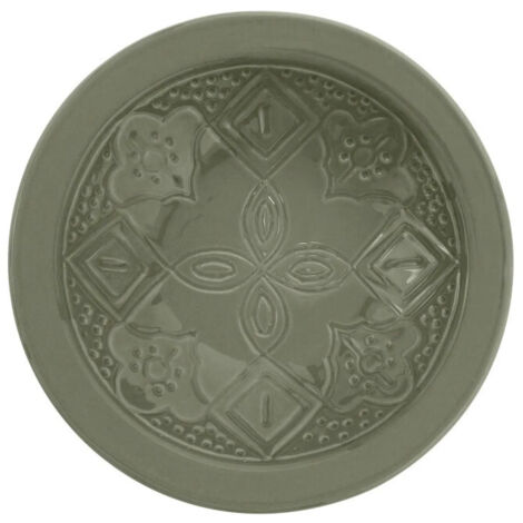 Lot de 6 Assiettes Creuses Faïence "Sienna" 23cm Vert Olive