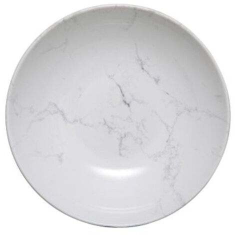 Lot de 6 Assiettes Creuses "Geom" 20cm Blanc