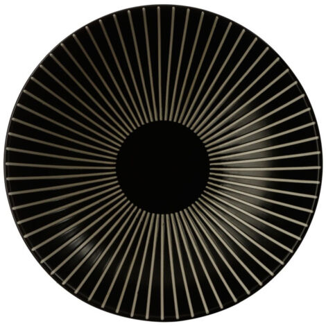 Lot de 6 Assiettes Creuses "Sun" 19cm Noir